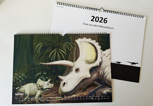 A3 Kalender "Tiere des Mesozoikums" 2026